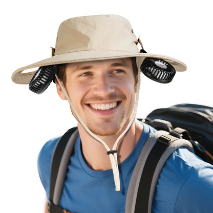 Panergy 2-in-1 Hands-Free Hat Fan with Detachable Neck Fan