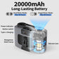 PANERGY 20000mAh Portable Waist Fan, Father Day Gifts for Husband Dad, Rechargeable Belt Clip Fan, 40H Cooling Gadgets for Men, 10 Speeds for Blue Collar, Jobsite Gardening Camping Travel Essentials
