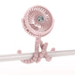 Pink Rechargeable Fan for Excercise, mount anywhere 