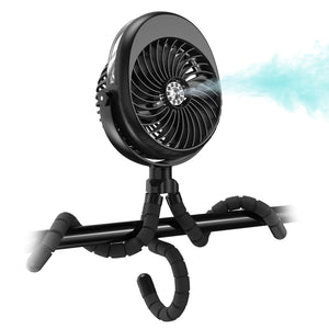 PANERGY F002 Misting Rechargeable Mountable Multi-Flex Fan