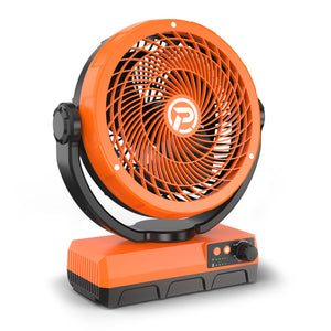 PANERGY F010A Rechargeable Misting Auto-Oscillating Utility & Camping Fan