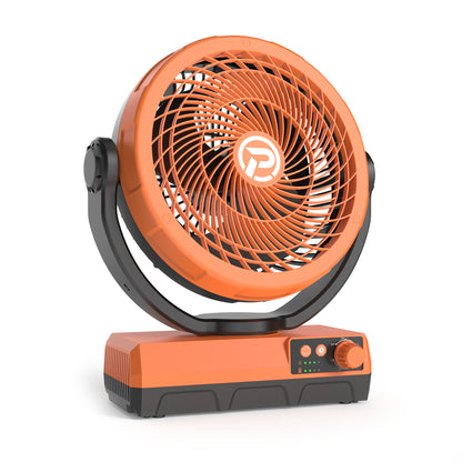 PANERGY F010B Rechargeable Auto-Oscillating Utility & Camping Fan