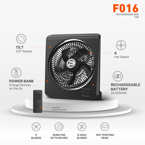 PANERGY F016  Rechargeable Box Fan